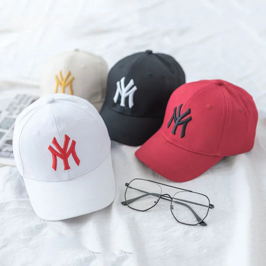 Spring Summer Child Letter Embroidery Outdoor Leisure Sun Baseball Cap For Boy Girl Cotton Breathable Solid Color Adjustable Cap